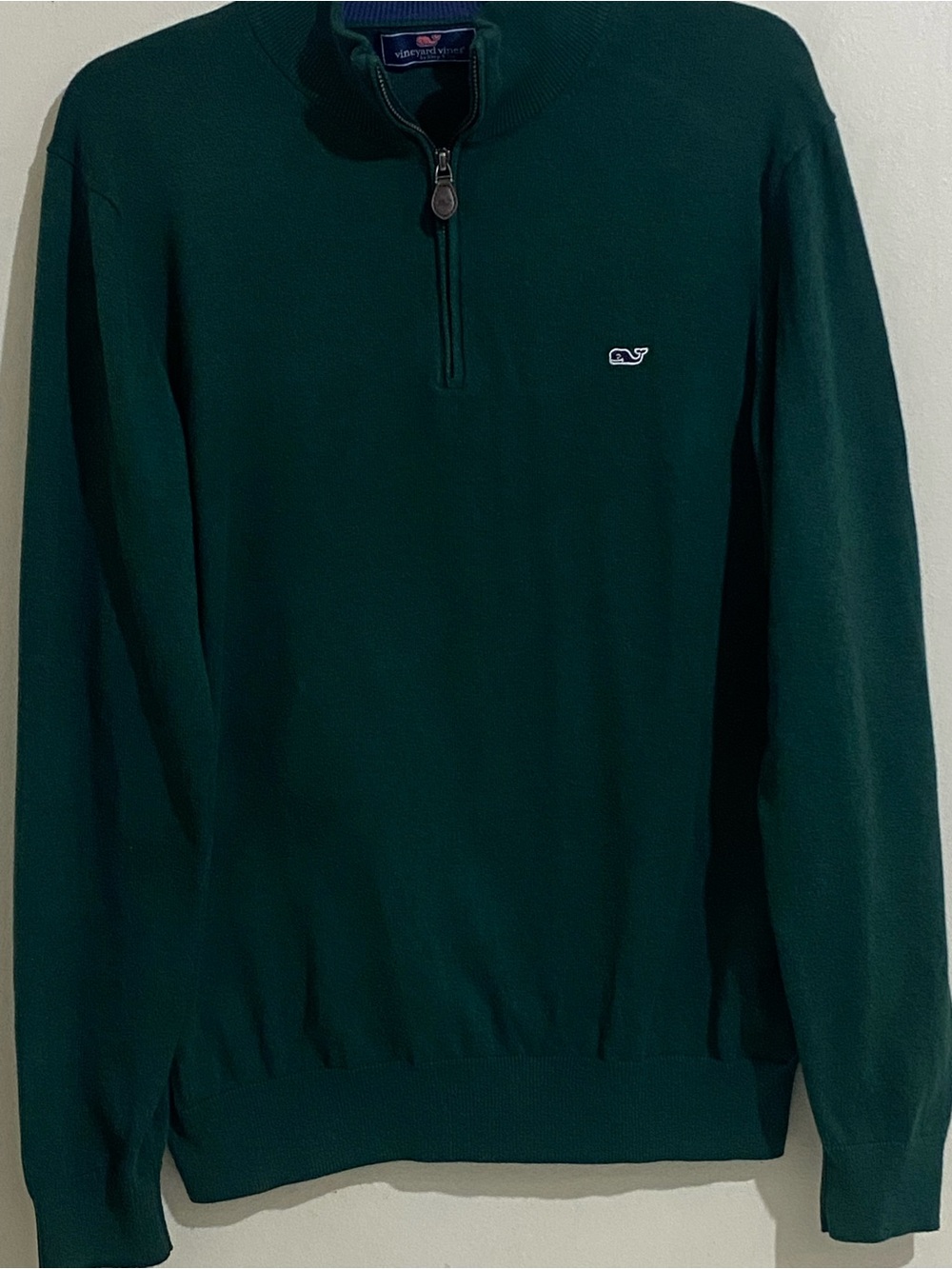 Vineyard Vines Men’s Dark Green Quarter-Zip Sweater